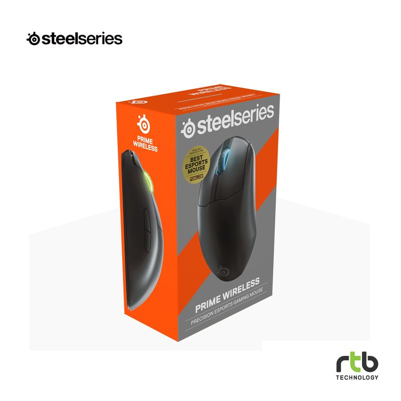 SteelSeries เม้าส์เกมส์มิ่ง ไร้สาย RGB รุ่น Prime Wireless - Black