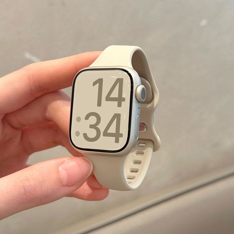 สายซิลิโคนบางสำหรับสายคาด Apple Watch 44มม. 40มม. 45มม. 41มม. สร้อยข้อมือ49มม. 42มม. 38 44 45มม. สำหรับ IWatch Series 9 7 8 Se 3 4 5 6 Ultra 2