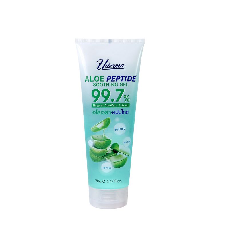 Uderma Aloe Peptide Soothing Gel 70g ยูเดอร์มา อโล เปปไทด์ ซูทติ้ง เจล เพื่อผิวริ้วรอยแลดูจางลง ผิวชุ่มชื้น