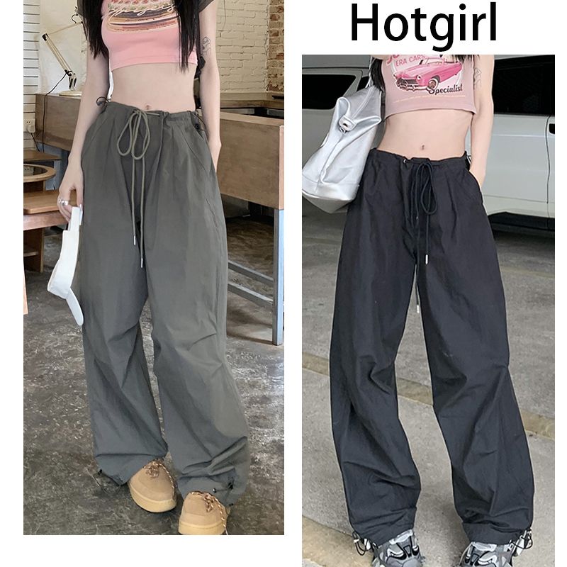 Hotgirl  พร้อมส่งจากกทม ✨ กางกางผู้หญิง y2k cargo pants🌸กางเกงทำงานวินเทจสไตล์อเมริกัน กางเกงขายาวทรงหลวมแฟชั่นลำลอง กางเกงทำงาน ผญ