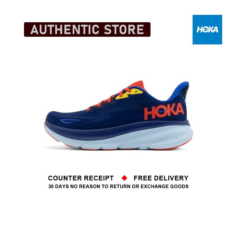 รับประกันของแท้ Hoka One One Clifton 9 " Blue " รองเท้ากีฬา 1127895 - BBDGB รับประกัน 1 ปี