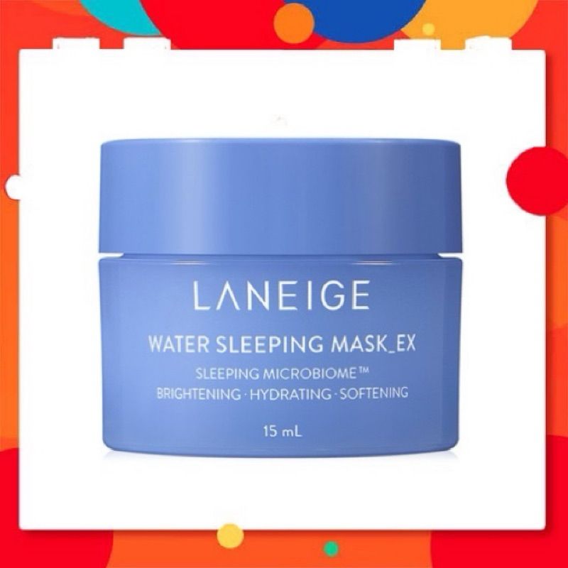 ลาเนจ LANEIGE Water Sleeping Mask EX 15ML ครีมมาร์คหน้าข้ามคืน มาร์คเพิ่มความชุ่มชื่น