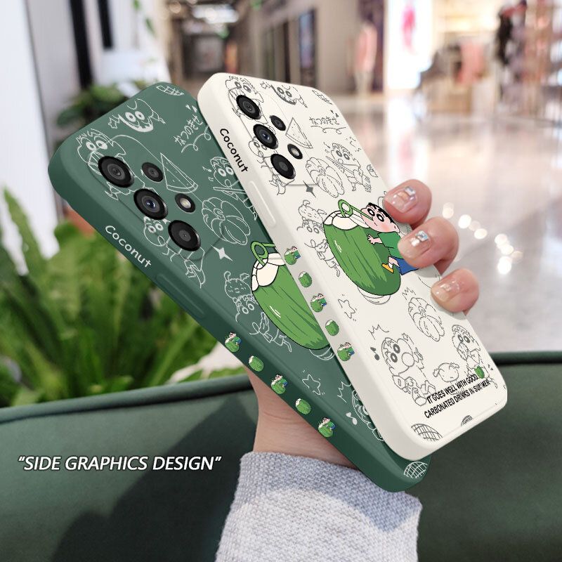 เคสเสื้อผ้าเด็กมะพร้าว Samsung Galaxy A73 A53 A33 A23 A13 A03 A03S A04 A04S 5G 4G Core ซิลิโคนเหลวรูปแบบด้านข้าง