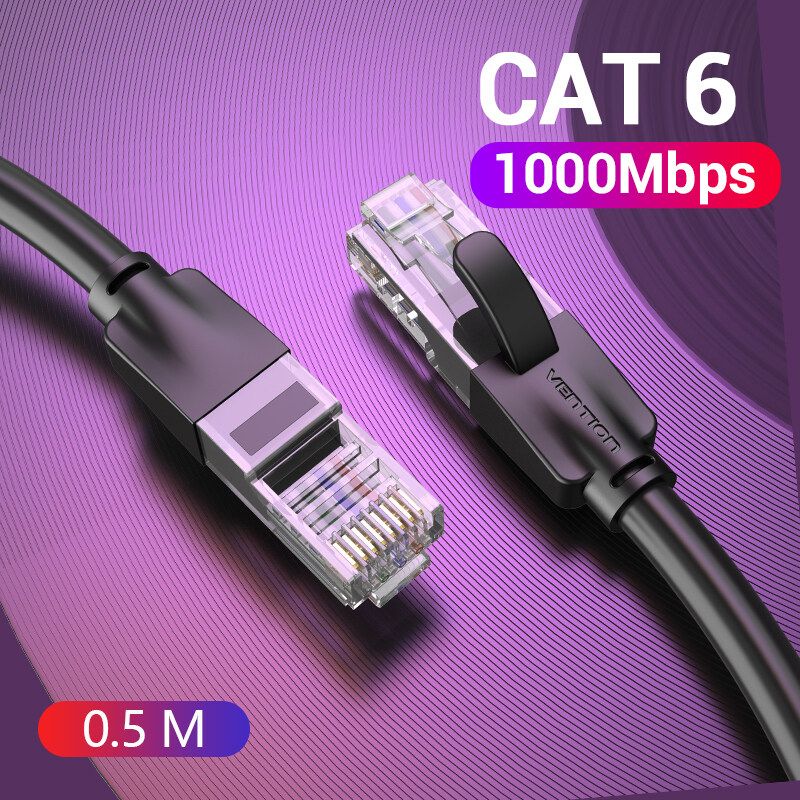 Vention สายแลน Cat6 lan Ethernet Cable สาย cat6 สายแลนเน็ต UTP RJ45 1000MB Gigabit for Laptop Router PC Patch Cord Network Cable สายเเลนเน็ต สายไฟเบอออฟติก สายแลน 10 เมตร 0.5m 1 2m 3m 5m 8m 20m 30m 40m