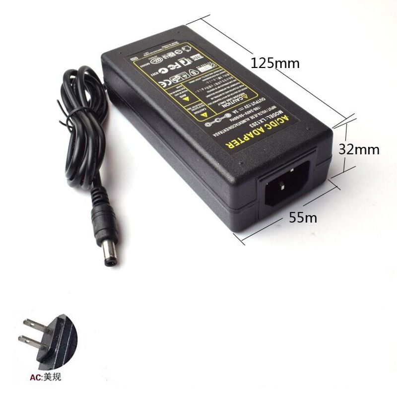 อะแดปเตอร์ AC / DC Adapter Charger Power Supply 12V 5A (DC 5.5 x 2.5MM) แถมสายไฟ AC 220V ปลั้กบ้านในชุด 24V 5A (DC 5.5 x 2.5MM)