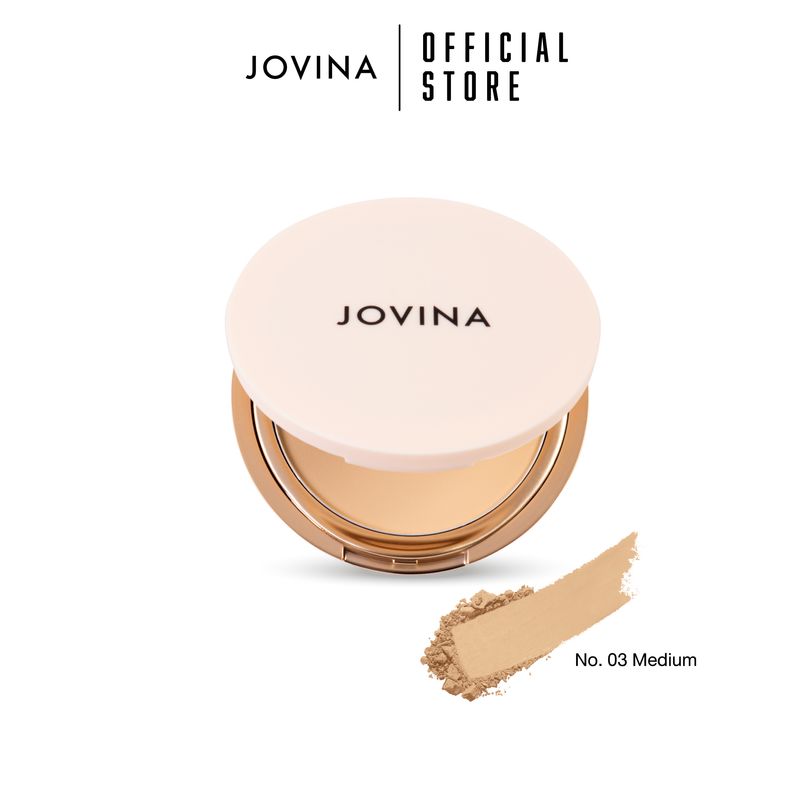 Jovina : Smooth Skin Foundation Powder SPF30 PA+++ แป้งพัฟผสมรองพื้น เบลอรูขุมขน ติดทนตลอดทั้งวัน มีกันแดดในตัว