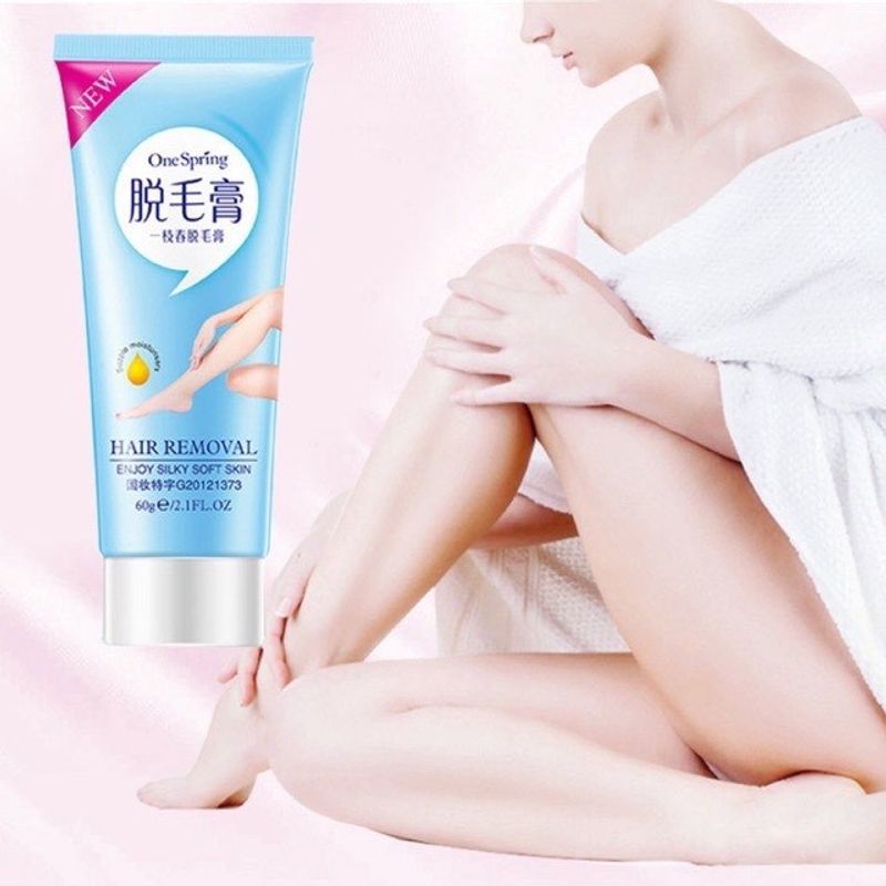 ครีมกำจัดขน Onespring Hair removal Cream 60 กรัม ให้ผิวเรียบเนียน ใช้ได้ทุกส่วน ขา แขน ใต้วงแขน และขอบบีกินี่