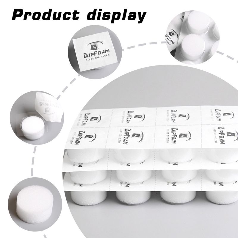 24 ชิ้น / กล่อง ใช้แล้วทิ้ง ฆ่าเชื้อ สัก จุ่ม โฟม ทําความสะอาด ถ้วย จุด กาว กล่องสัก จุ่มหมึก เม็ดสี อุปกรณ์ทําความสะอาดสี