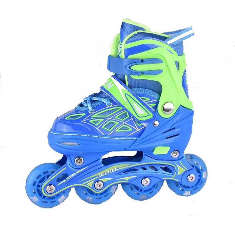 รองเท้าอินไลน์สเก็ต ของเด็กหญิงและชาย Roller skates ออกแบบdoubleล็อก ปลอดภัย ล้อมีไฟ (s31-34) (m 35-38) (L 39-42)