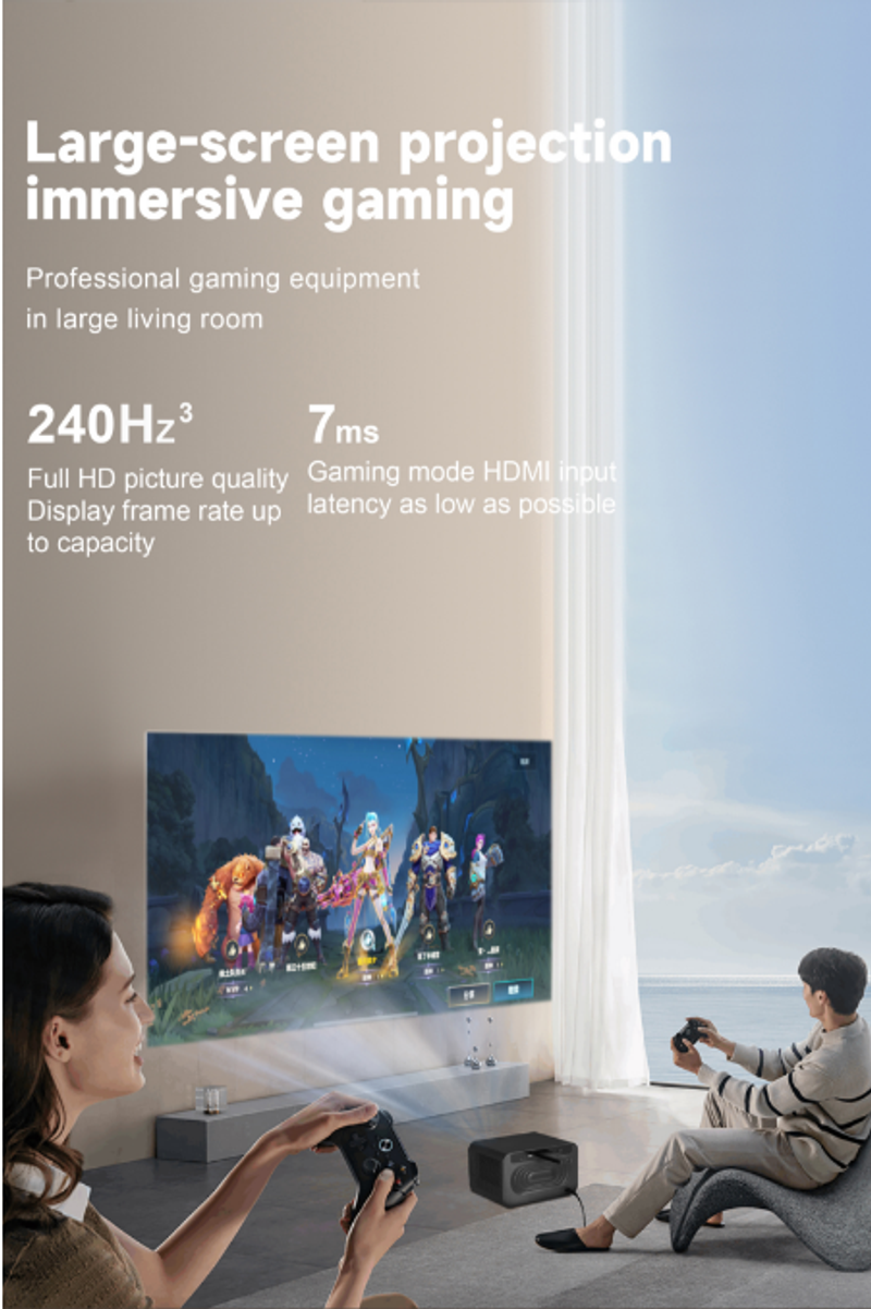 【100% ของแท้】Xiaomi Umiio U8 Pro wifi/5G รุ่นใหม่ล่าสุด Android 9.0 เชื่อมต่อกับ projector เชื่อมต่อโทรศัพท์ 4K UHD Bluetooth พร้อมแอพ netlfix youtube google เครื่องฉายโปรเจคเตอ รองรับการเชื่อมต่อแล็ปท็อป