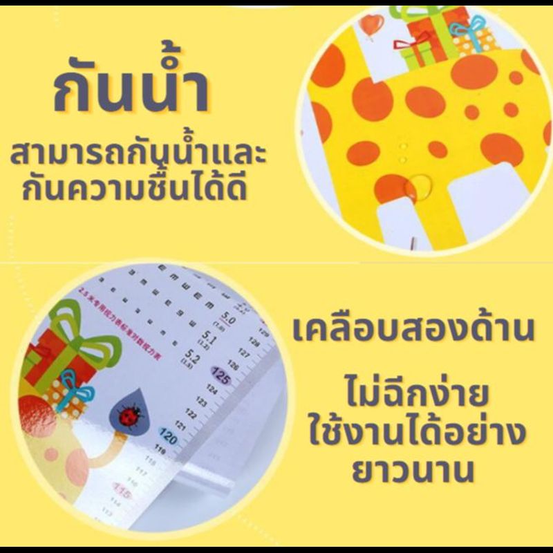 สติ๊กเกอร์ติดผนังวัดส่วนสูง วอลเปเปอร์ติดผนัง สีสันสดใส โปสเตอร์วัดส่วนสูงติดผนัง สำหรับเด็ก