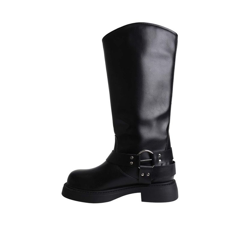 Villains SF ENGINEER-BUCKLE Platform Biker Boots รองเท้าบูทแพลตฟอร์มผู้หญิง