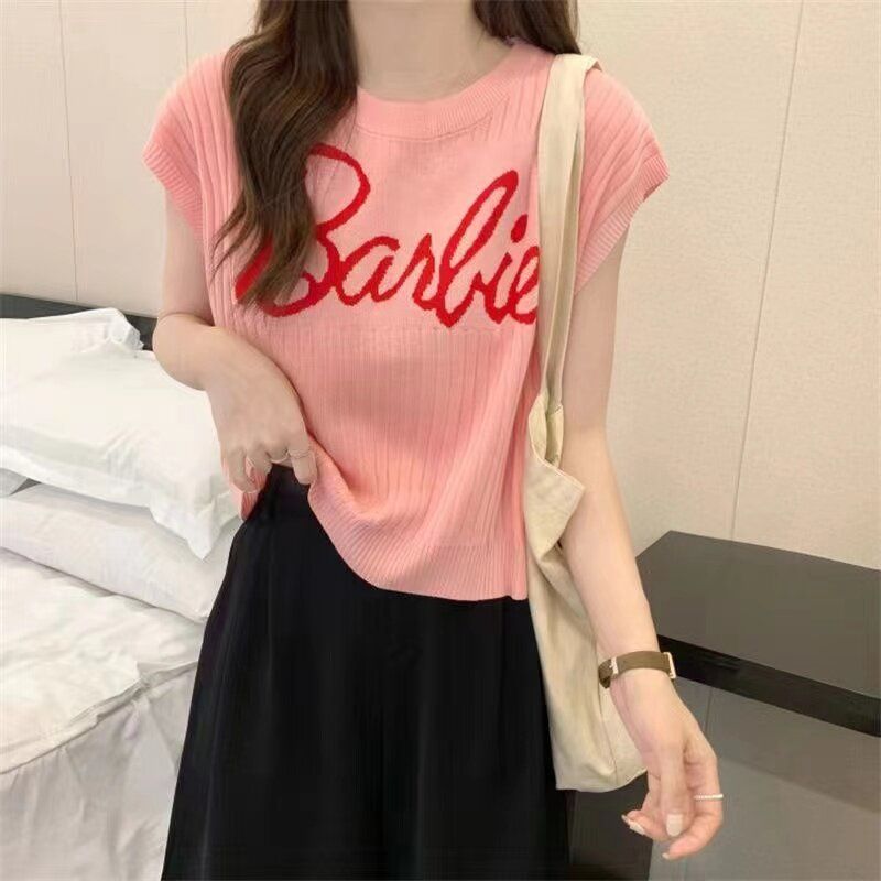 𝙁.𝙔 𝙨𝙩𝙪𝙙𝙞𝙤𝙨 NO.269 พร้อมส่ง เสื้อแขนกุด คอกลม พิมพ์ลายตัวอักษร เสื้อครอปไหมพรม ผ้านิ่มใส่สบายไม่หนา ใส่ไม่ร้อน