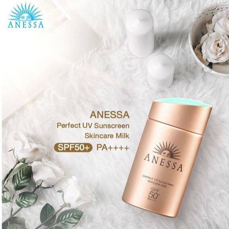 ANESSA อเนสซ่า เพอร์เฟค ยูวี ซันสกรีน สกินแคร์ มิลค์ NA SPF50+ ครีมกันแดด กันแดด ซันสกรีน สกินแคร์ ครีมกันแดดหน้า กันแดดเนื้อน้ำนม บางเบาสบายผิว 60 มล 90 มล.