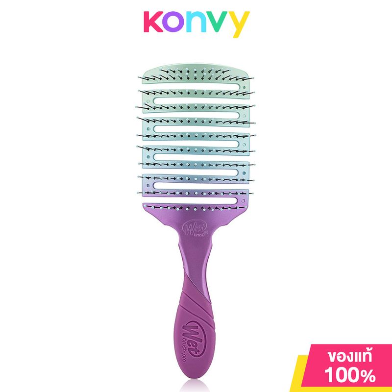 Wet Brush Paddle Pro Flex Dry Bold Ombre Teal 1pc หวีแปรงทรงเหลี่ยม แบรนด์เว็ทบรัช รุ่น PRO FLEX DRY BOLD OMBRE สี TEAL