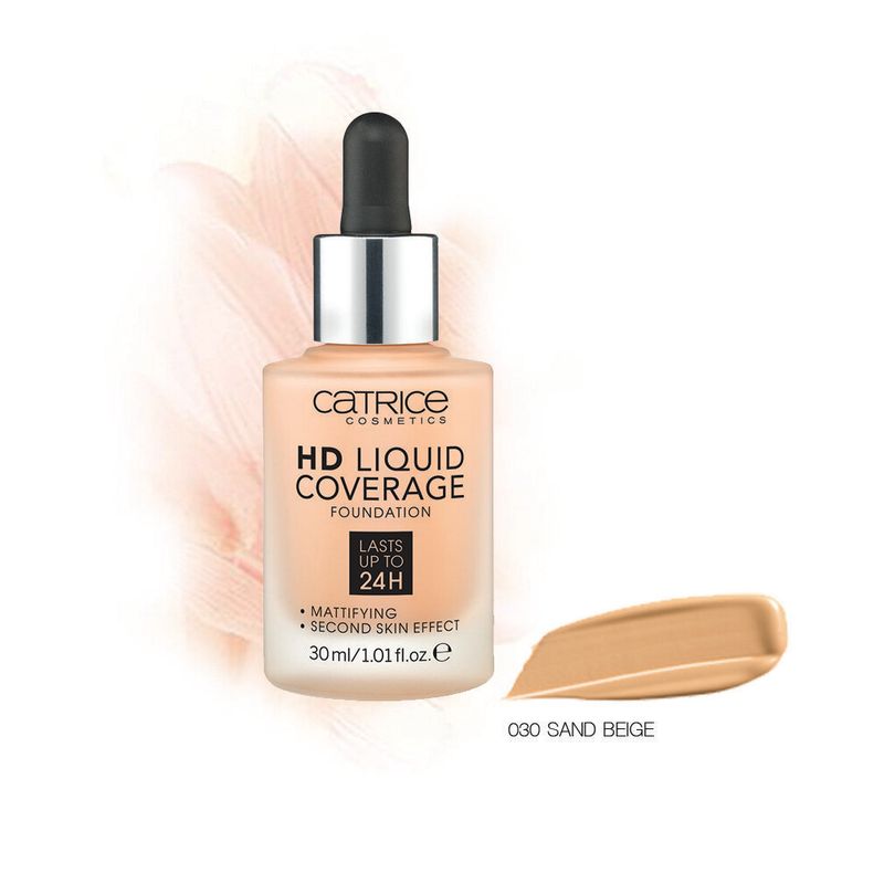 Catrice  คาทริซ HD Liquid Coverage Foundation  (30 ml)  เครื่องสำอาง รองพื้น แมตต์