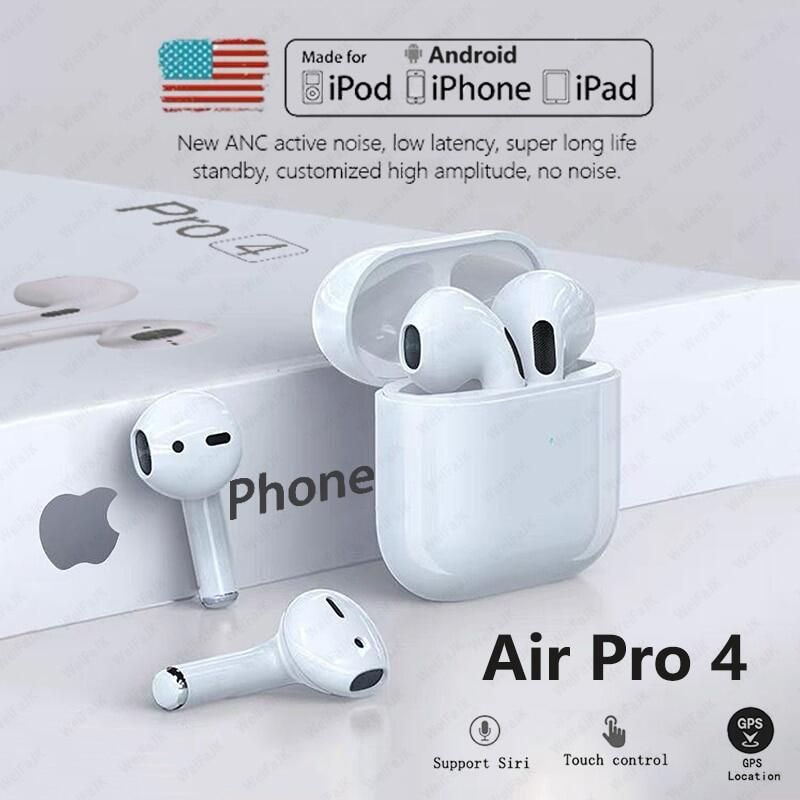 Original Air Pro 4 TWS หูฟังไร้สายบลูทูธ5.0หูฟังอินเอียร์หูฟังเล่นเกมสำหรับ Xiaomi iPhone หูฟัง Apple | - AliExpress