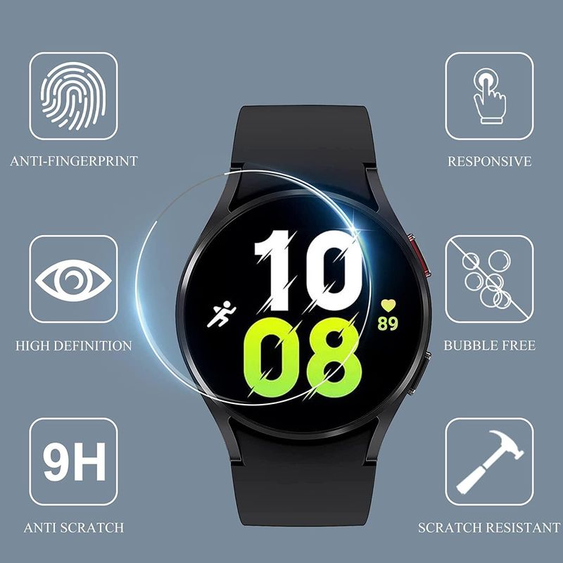 ฟิล์มกระจกนิรภัย For Samsung Galaxy Watch 6 classic 43mm 47mm 6 5 4 40mm 44mm 5 Pro 45mm ฟิล์ม Tempered Glass Screen Protector film Clear Anti-Scratch cover watch6 ฟิล์มกันรอย ป้องกันหน้าจอ