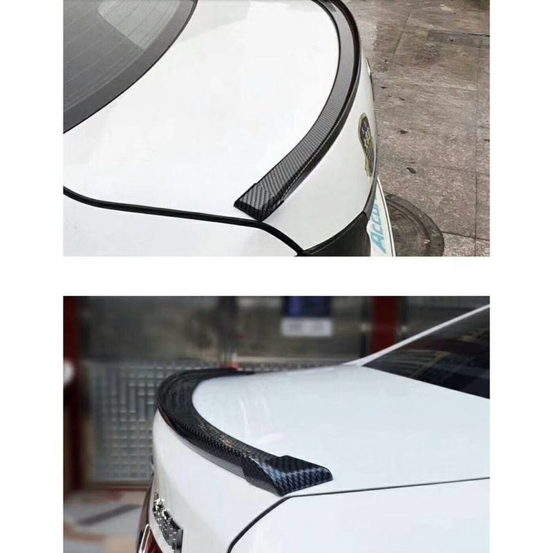 กว้าง 38 mm ตูดเป็ด ตูดเป็ดคาร์บอน ตูดเป็ดเคฟล่า Ducktail spoiler ลิ้นยาง ติดท้ายฝากระโปรง ดำ ซามูไร samurai (1ชิ้น)