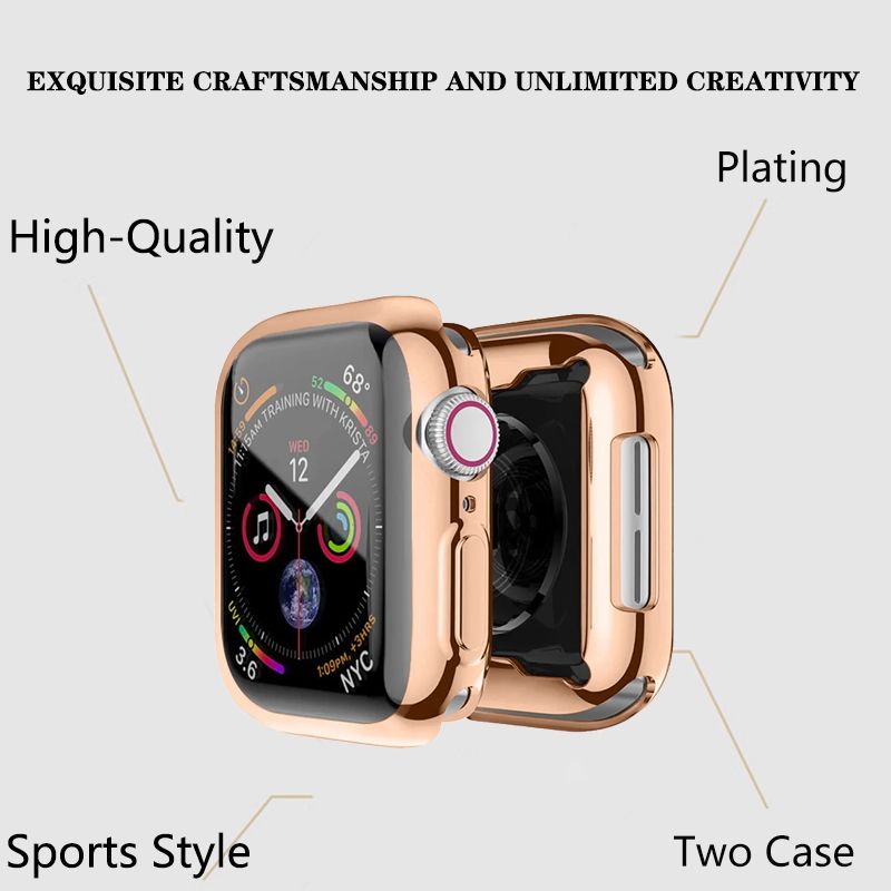 ปกป้องหน้าจอสำหรับเคสสำหรับนาฬิกา Appleเคส TPU เต็มเรือนสำหรับ Iwatch Series 9 8 7 SE 6 3ขนาด45มม. 41มม. 44มม. 40มม. 42มม. 38มม.