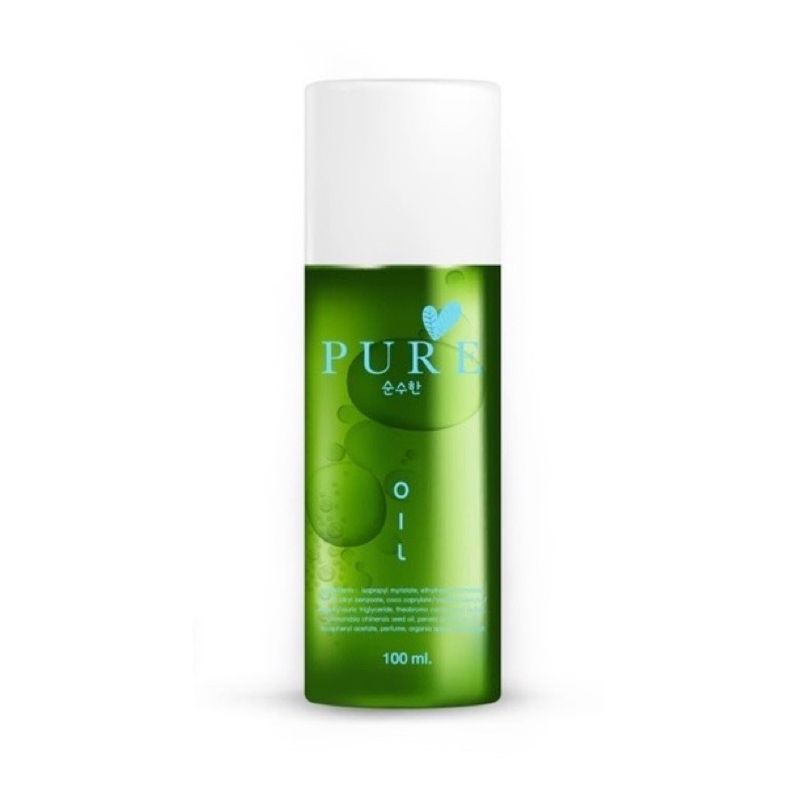 เพียวออยล์ ขวดเขียว ช่วยขจัดคราบดำ Pure Oil 100 ml.