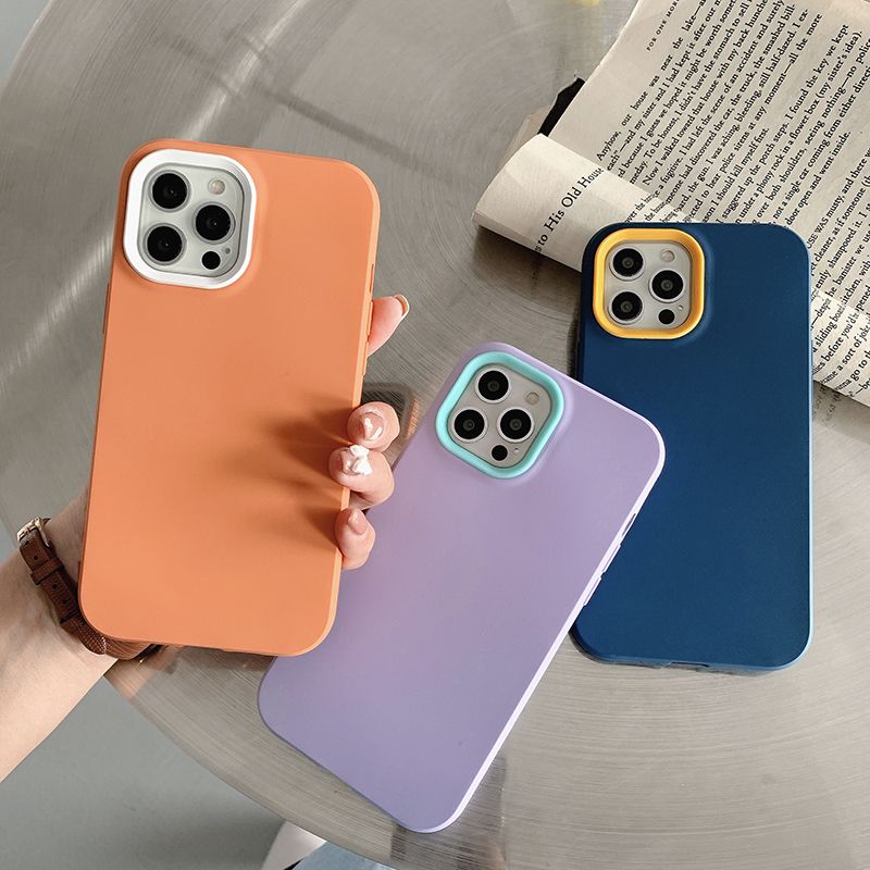 3in1 เคสไอโฟน เคสประกบสีพื้น เคส iphone15 Pro Max 6 i7 i8 6plus 7plus 8plus XR iPhone 11 12pro 12promax 13 13promax 13pro เคสโทรศัพท์ iphone SE 2020 14 Plus 14 Pro Max