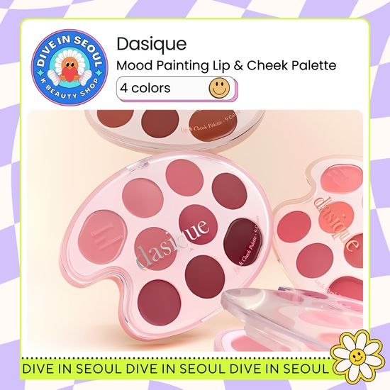 [DASIQUE] Mood Painting Lip & Cheek Palette – 4 สี