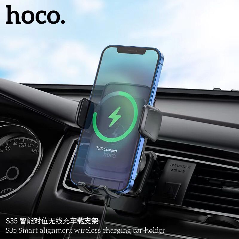 Hoco.S35 Wireless​ชาร์จ​15W​ สำหรับ​รถยนต์​ แบบช่องแอร์​และคอนโซล​กระจก​ รุ่นใหม่ล่าสุด​ แท้100%