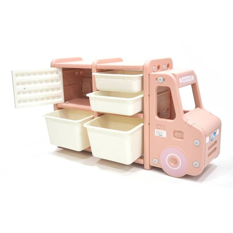 HelloMom ชั้นเก็บของเล่น รูปรถบัส Baby Truck Storage สีพาสเทล