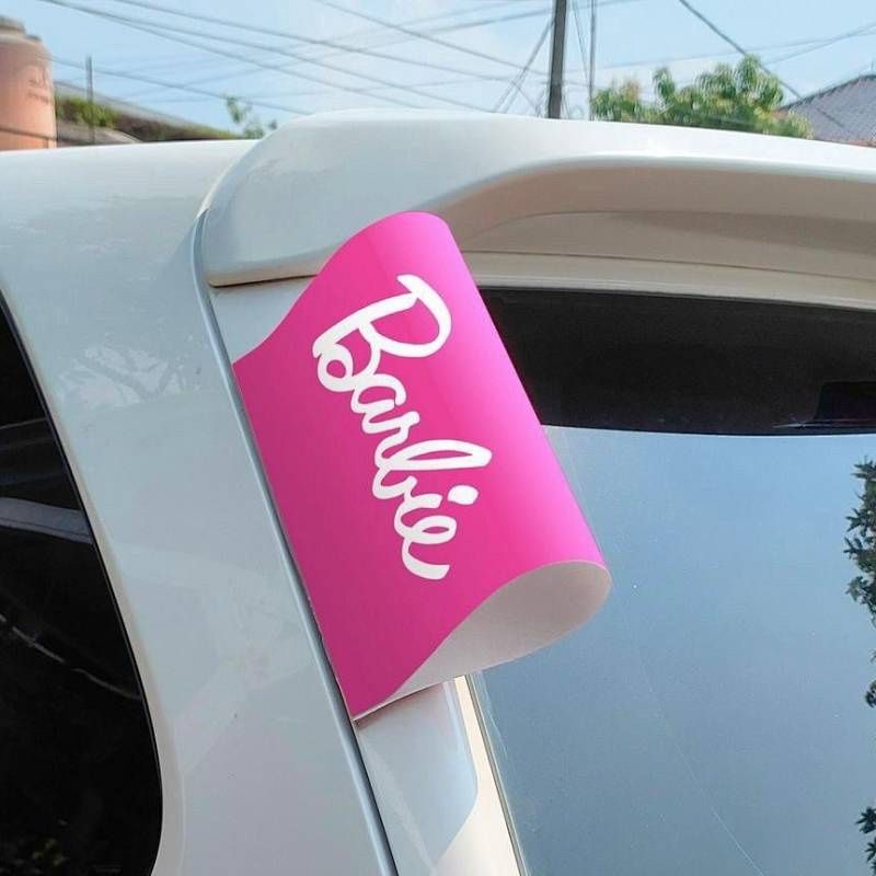 Barbie Doll Car Exterior Decoration Sewn-in Label Stick Label Car Sewn-in Label Creative Car Tail Door Sticker Sewn-in Label Sticker gBEi