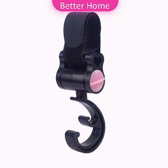 ตะขอแขวนสัมภาระติดรถเข็นเด็ก ตะขอห้อยของในรถเข็นที่แขวนของแบบหมุนได้  baby stroller hook