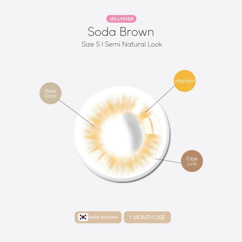 Lollipop Jellykiss Contact Lens Soda Brown คอนแทคเลนส์