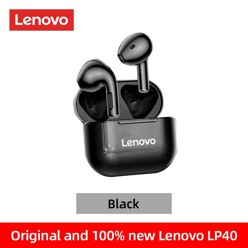 Lenovo LP40 TWSหูฟังบลธยี่ห้อMiniหเอียบัดไร้สายเกมกีฬาชุดหูฟังพรมไมโครนับสนุนวิดีโอIOS Android Universal