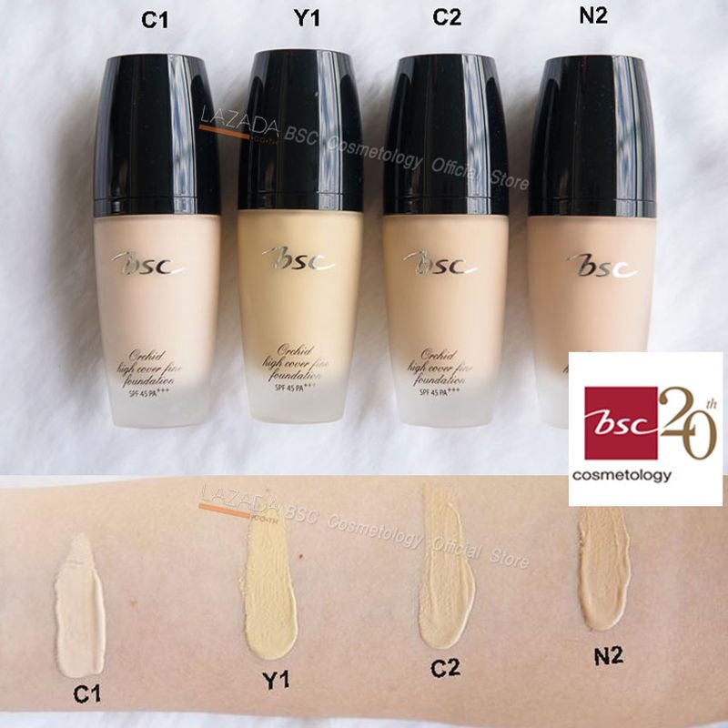 bsc cosmetology:ORCHID HIGH COVER FINE FOUNDATION SPF 45 PA+++,ํY1 ผิวขาวเหลือง