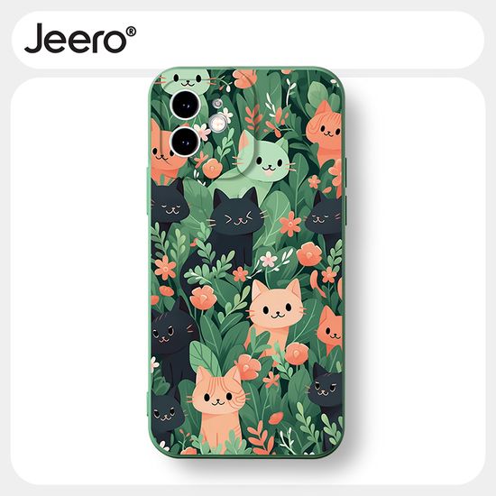 Jeero เคสไอโฟน เคสซิลิโคนนุ่มกันกระแทกการ์ตูนน่ารักตลก เคสโทรศัพท์ Compatible for iPhone 16 15 14 13 12 11 Pro Max SE 2020 X XR XS 8 7 6 6S Plus พลัส XYAB164