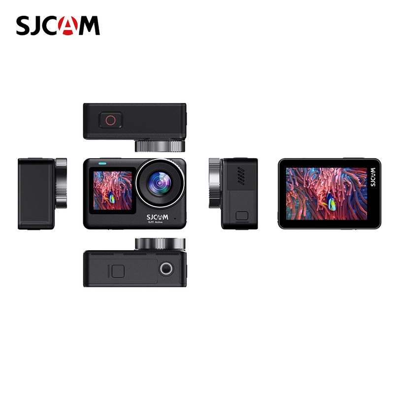 SJCAM SJ11 Active 4K ป้องกันการสั่นสะเทือนวิดีโอความละเอียดสูงรองรับการสตรีมสด Wi-Fi หกไจโรแกนปรับได้กล้องถ