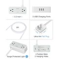 TESSAN ซ็อกเก็ตปลั๊กไฟ หัวแบน บางพิเศษ USB Type C ปลอดภัย ทนทาน คุณภาพสูง