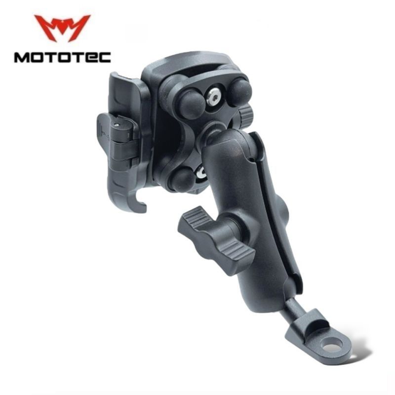 MOTOTEC MT-QD03 Plus MT-QD04 Plus ที่จับโทรศัพท์มือถือสำหรับมอเตอร์ไซค์ แบบทรงสูงปรับได้อิสระ 360⁰ พร้อมระบบกันสะเทือน