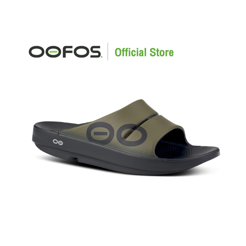 OOFOS OOahh Sport Tactical Green - รองเท้าแตะเพื่อสุขภาพ นุ่มสบายเท้าด้วยวัสดุอูโฟม บอกลาปัญหาสุขภาพเท้า