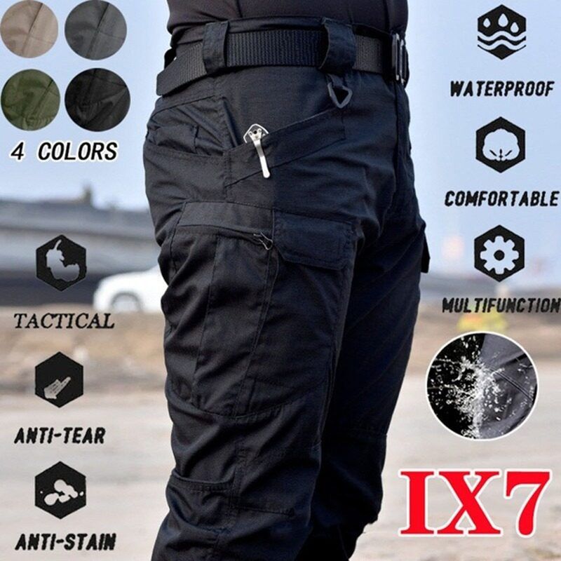 Tactical Pants Men Cargo Trousers Multi-pocket Waterproof Pant Casual Training Overalls Clothing Hiking