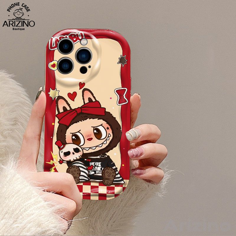 เคสโทรศัพท์ VIVO Y03 Y02T Y27 Y36 Y17S Y35 Y28 Y18 Y12S Y16 Y22 Y02 Y02A Y21 Y21T Y33T Y15S Y01 Y11 Y12 Y15 Y20 Y30 Y12A Y20S Y21S Y21A Y31 Y72 Y76S S1 ฟองสีน้ำตาลฟอง Mart Labubu Anti-Fall เคสโทรศัพท์ซิลิโคน