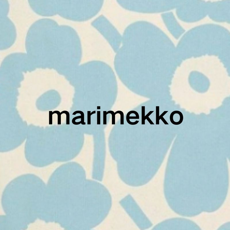 💙100%🌸Marimekko Pieni Unikko Bag 44x43cm Tote Bag Summer Yellow Blue Unikko ลายดอกใหญ่ สีน้ำเงิน กระเป๋าผ้า ผู้หญิง