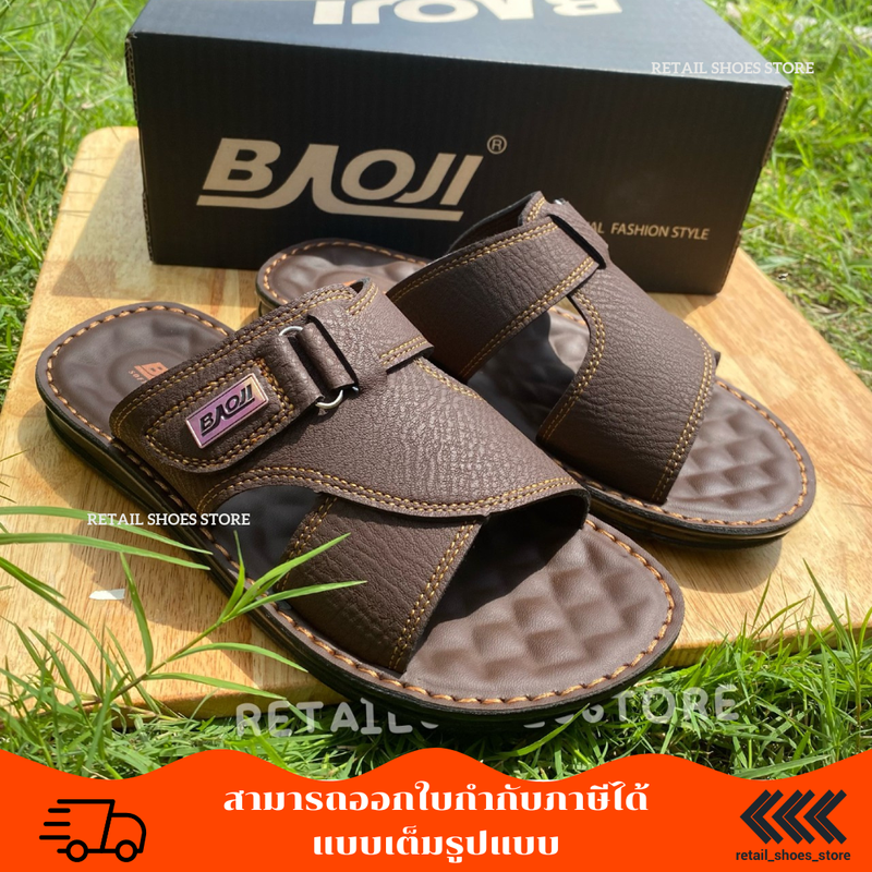 รองเท้าแตะสวมหนังชาย BAOJI แท้ รุ่น PM101 PM102 PM103 PM104 PM106 Size 39-44