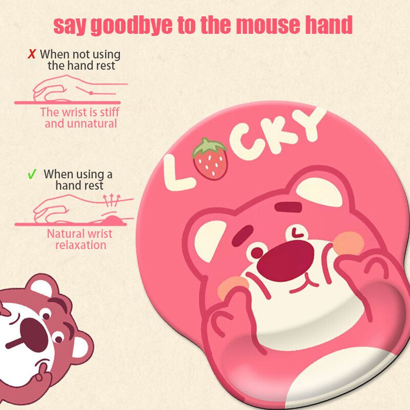 แผ่นรองเมาส์ พร้อมซิลิโคนรองข้อมือ แผ่นรองเมาส์ซิลิกาเจลแผ่นซิลิโคน Mouse Pad with Gel Wrist Support