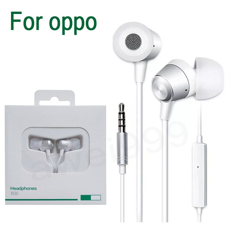 หูฟัง OPPO เปลือกหูโลหะ  รุ่น MH 130  ของแท้เสียงเบสหนักแน่น AAAไมโครโฟนในตัว (รับประกัน 1 ปี）3.5mm