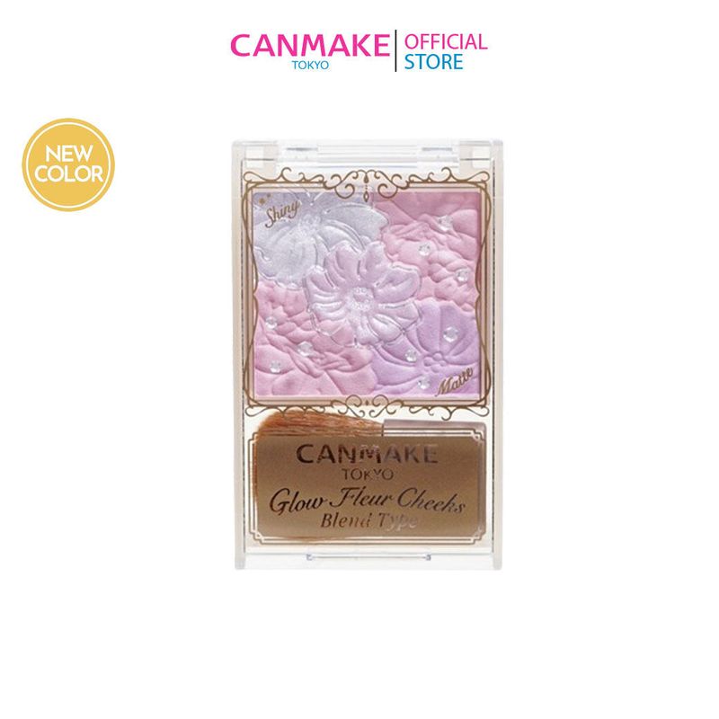 CANMAKE Glow Fluer Cheek Blend Type  บลัชออนเนื้อแมท&เนื้อประกายมุก ในหนึ่งเดียว