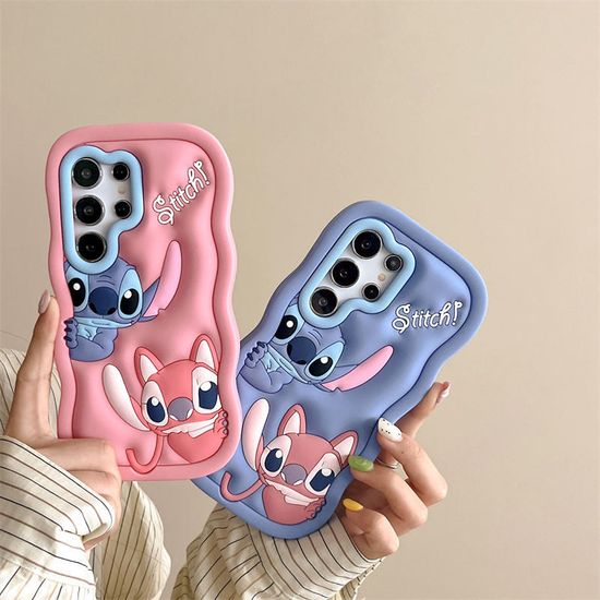 3D เปลือกการ์ตูน สําหรับ Samsung Galaxy S24 S22 S21 Ultra S23 plus S20FE S21FE S23FE S24+ S23+ เคสมือถือ Soft TPU Case เคสป้องกัน Cute Cartoon Stitch Cover เปลือกกันกระแทก เปลือกซิลิคอนงกัน