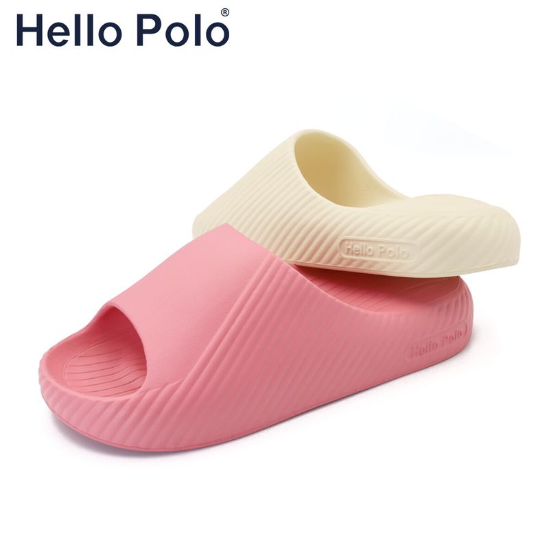 Hello Polo รองเท้าแตะ  ลายอุ้งเท้าแมวน่ารัก รองเท้านิ่มเหมือนเหยียบอึ กันลื่น ส้นหนา 4 ซม เบาสบาย สําหรับผู้หญิง และผู้ชาย เหมาะกับฤดู HP8014