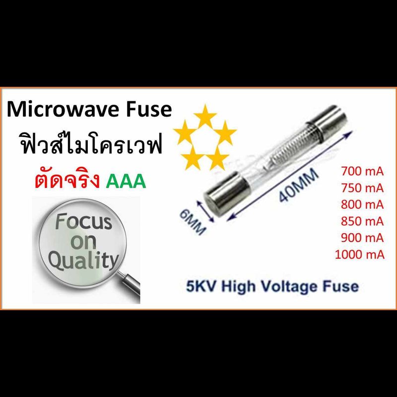 ฟิวส์ไมโครเวฟ   5 KV  700 mA - 1000 mA {1A}  อะไหล่ไมโครเวฟ