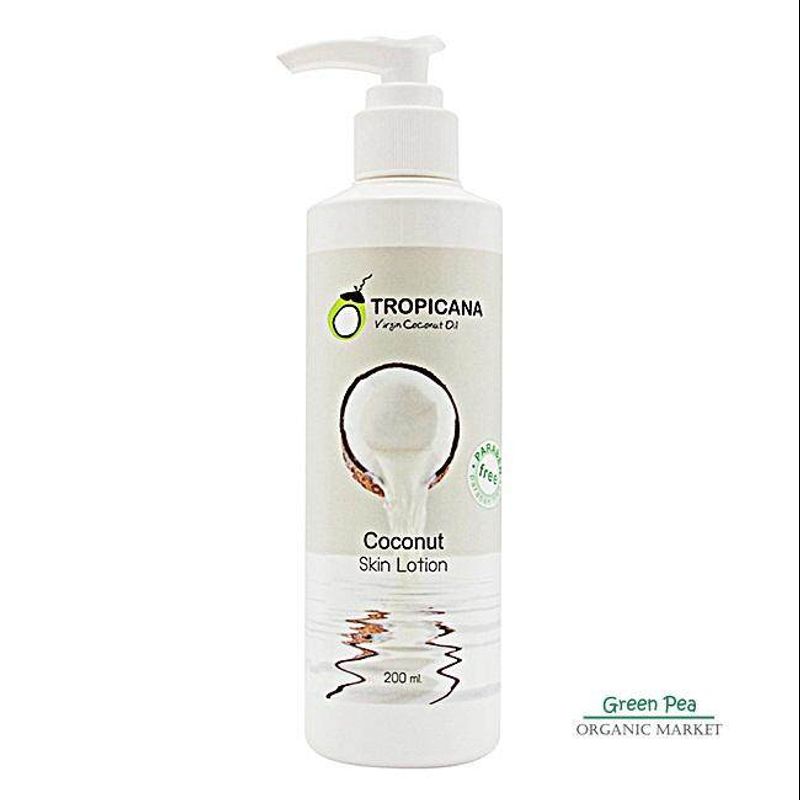 Tropicana โลชั่นบำรุงผิวน้ำมันมะพร้าว  กลิ่น COCONUT สูตร NON PARABEN ขนาด 200 ML